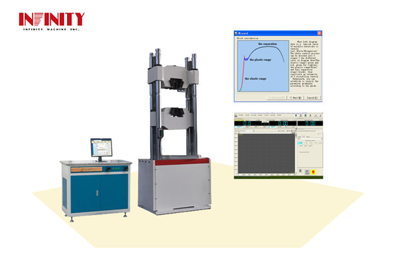 Max tensilespace 1000mm Máy thử nghiệm phổ quát thủy lực cho độ dày kẹp mẫu phẳng 0-60mm