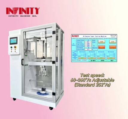 Tốc độ thử nghiệm 60-360°/s Máy thử nghiệm kéo nón 45° với chức năng dẫn dây