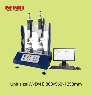 Máy thử nghiệm hai trạm chính xác cao với ± 0,5% tốc độ thử nghiệm và giá trị lực