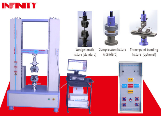 Máy kiểm tra độ kéo phổ quát chính xác cao Vòng trục bóng Cột truyền dây dán băng được điều khiển bằng máy chủ