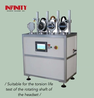 Máy thử nghiệm tuổi thọ xoắn của tai nghe AC Servo Motor Drive cho góc thử nghiệm chính xác và tốc độ xoay