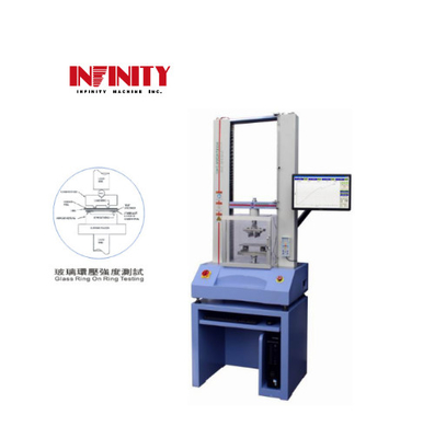 Máy thử nghiệm kính đậm nhiệt 600mm Ring On Ring Speed 0.01~500mm/Min