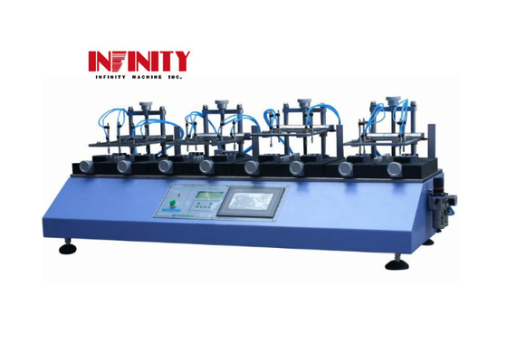 Máy kiểm tra tuổi thọ chìa khóa khí nén 4 trạm Nút Độ bền Chữ bấm phím Máy kiểm tra nhịp bấm khí xi lanh khí nén IEC60068-2-68