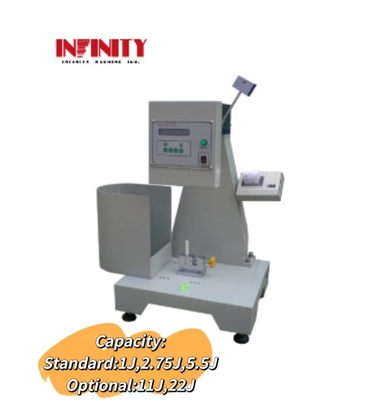 Máy thử tác động kỹ thuật số IZOD tiêu chuẩn ISO 180 11J 22J cho vật liệu mềm
