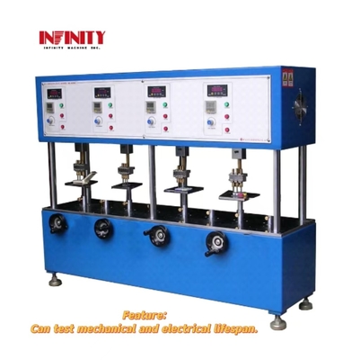 Máy kiểm tra nút cơ khí bốn trạm kinh tế cho thử nghiệm tuổi thọ máy tính xách tay