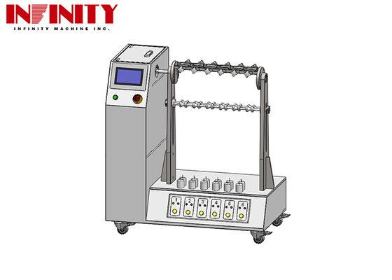 Thiết bị thử nghiệm uốn cong cáp linh hoạt phù hợp với IEC 60884-1:2022 với góc điều chỉnh và 6 giàn