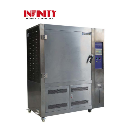 Mặt trời UV lão hóa Phòng thử nghiệm môi trường Đèn đèn tia cực tím Ứng dụng thời tiết tăng tốc RT+10°C~70°C 90% RH ~98% RH AC220V 50Hz 3KW