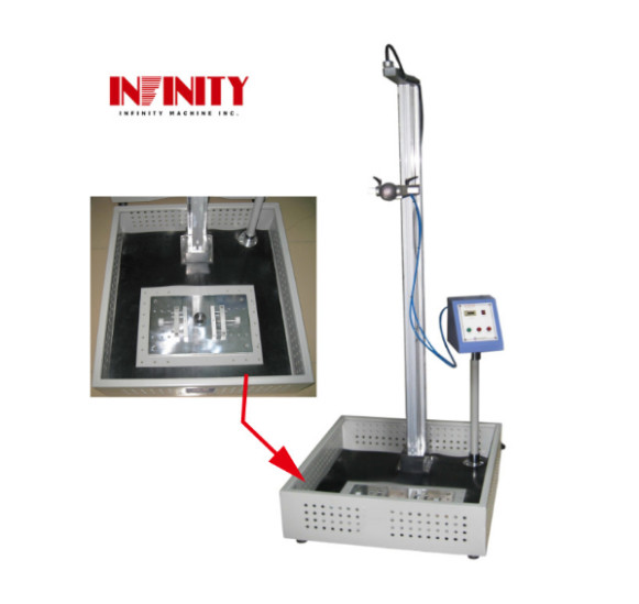 Máy thử giảm chiều cao 1000mm với thiết lập bảng điều khiển cảm ứng và hiển thị 2Kgf thử nghiệm tải giảm cân thử nghiệm