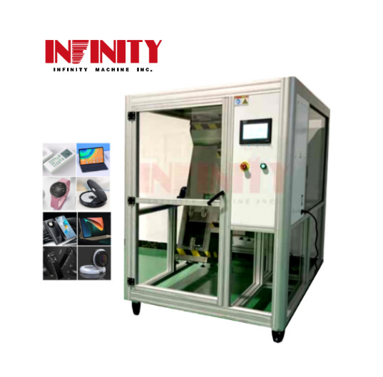 IEC 60068-2-32 Thiết bị kiểm tra ngã cho thử nghiệm ngã lăn với điều khiển bảng điều khiển cảm ứng AC220V 50Hz 5A