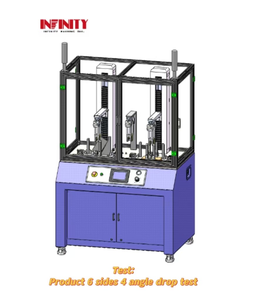 Sản phẩm điện tử 6 mặt và 4 góc rơi tự do Máy thử giảm nhẹ lặp đi lặp lại