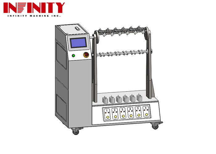 Thiết bị thử nghiệm uốn cong cáp linh hoạt phù hợp với IEC 60884-1:2022 với góc điều chỉnh và 6 giàn