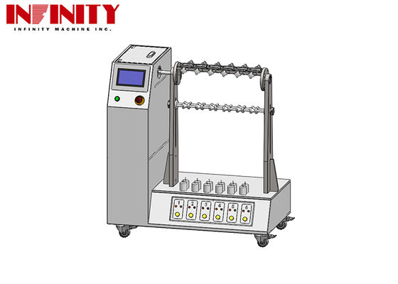 Máy kiểm tra độ uốn cáp linh hoạt với góc uốn điều chỉnh 1~180° theo tiêu chuẩn IEC 60884-1 và 6 bộ gá